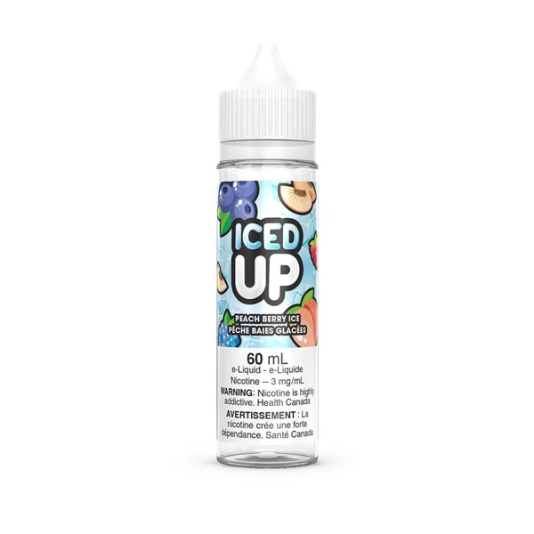 Peach Berry Ice Iced Up E-Liquid | 60mL Free Base - VapeLoft
