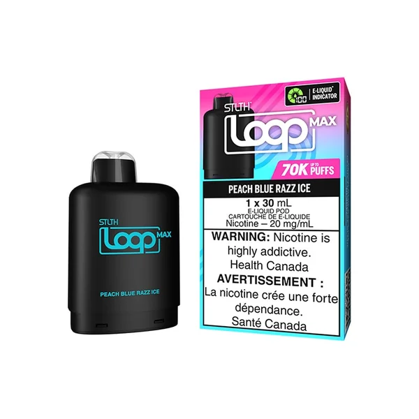 Peach Blue Razz Ice STLTH Loop Max Pod | Up to 70K Puffs - VapeLoft