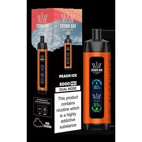Peach Ice Al Fakher Crown Bar PRO 8k