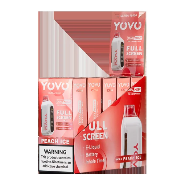 Peach Ice YOVO Ultra 18000 - Image 2
