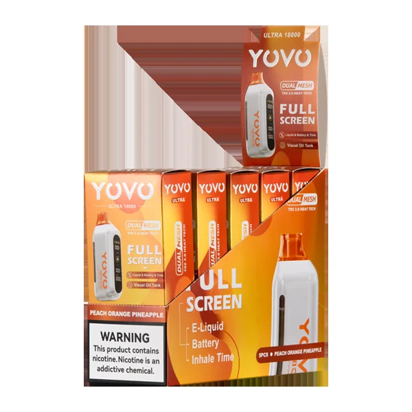 Peach Orange Pineapple YOVO Ultra 18000 - Image 2