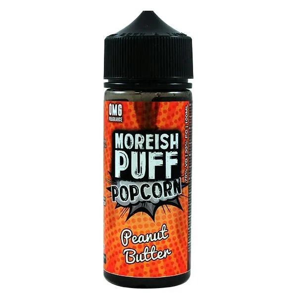 Peanut Butter Popcorn E Liquid 100ml Shortfill By Moreish Puff