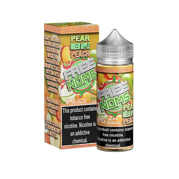 Pear Green Apple Peach TF 120ml Vape Juice - Free Noms
