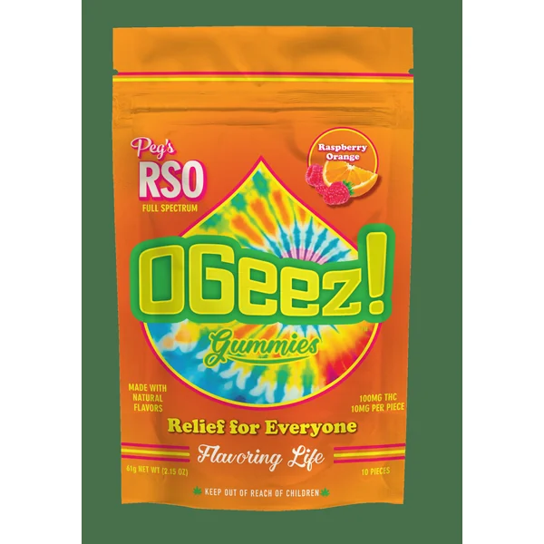 Pegs Raspberry Orange RSO - 100 mg