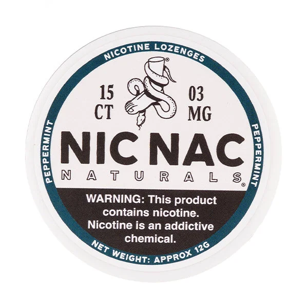 Peppermint Nicotine Lozenges by Nic Nac Naturals