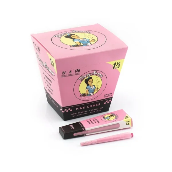 Pink Blazy Susan Cones 1 1/4″ – 126ct Display Box