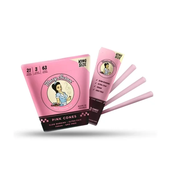 Pink Blazy Susan Cones King Size – 63ct Display Box