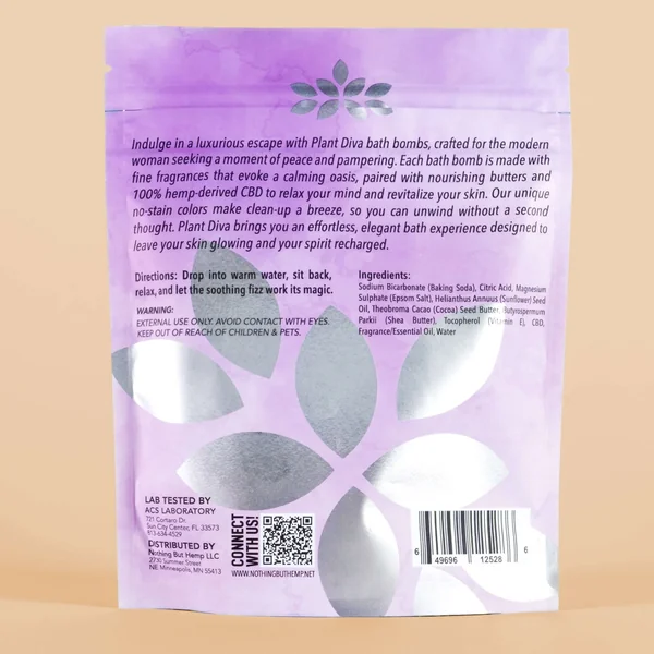 Plant Diva Lavender CBD Bath Bomb - Image 3