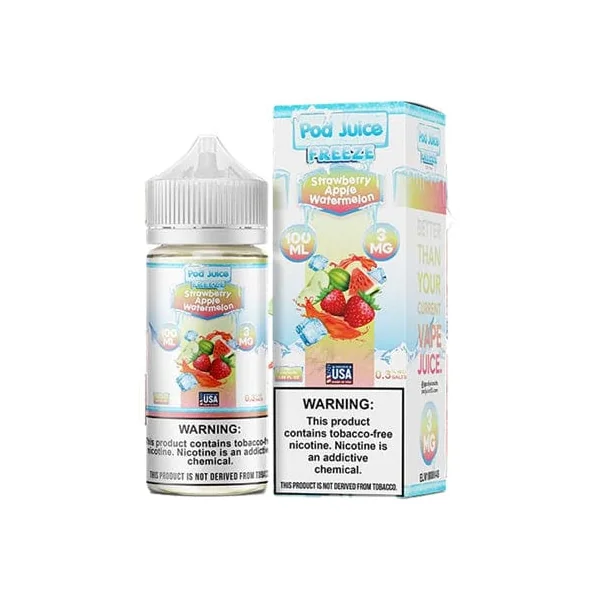 Pod Juice Freeze Strawberry Apple Watermelon TF 100ml Vape Juice