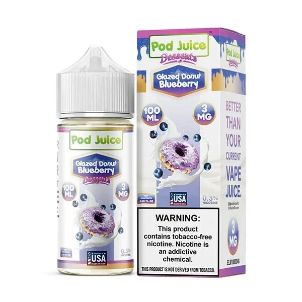 Pod Juice Glazed Donut Blueberry 100mL Vape Juice