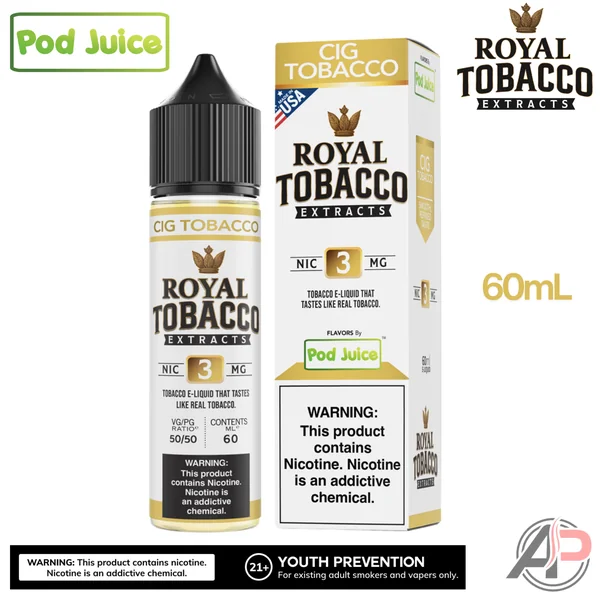 Pod Juice Royal Tobacco Extracts Cig Tobacco E-Liquid 60mL