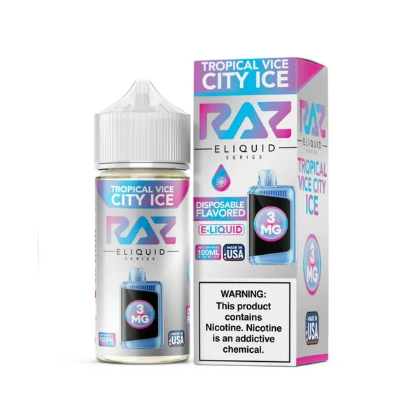 Pod Juice x RAZ Tropical Vice City Ice Tobacco Free Nicotine E-Juice 100ml