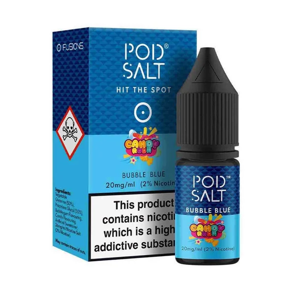 Pod Salt Bubble Blue Nicotine Salt E-Liquid Fusion