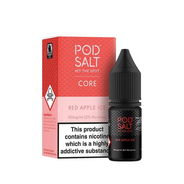 Pod Salt Core Red Apple Ice 10ml Nic Salt E-Liquid - Image 3