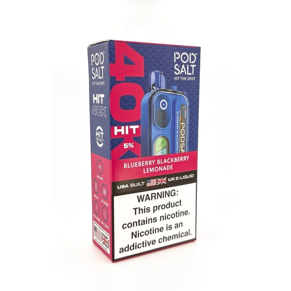 POD SALT HIT 40K DISPOSABLE / BLUEBERRY BLACKBERRY LEMONADE / 50MG / 18ML / 40K PUFFS