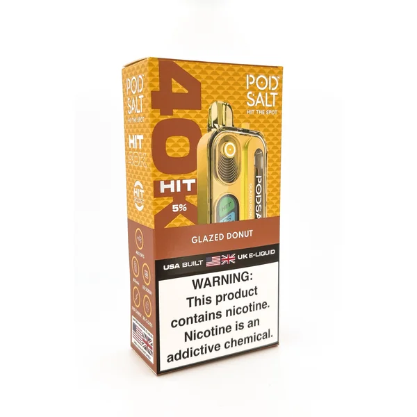 POD SALT HIT 40K DISPOSABLE / GLAZED DONUT / 50MG / 18ML / 40K PUFFS