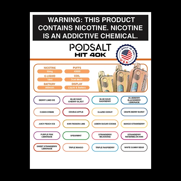 POD SALT HIT 40K Lamination