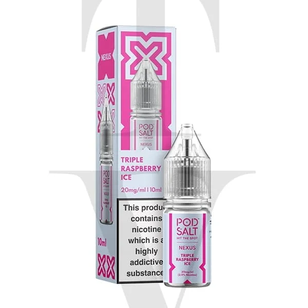 POD SALT NEXUS TRIPLE RASPBERRY ICE NIC SALT E-LIQUID