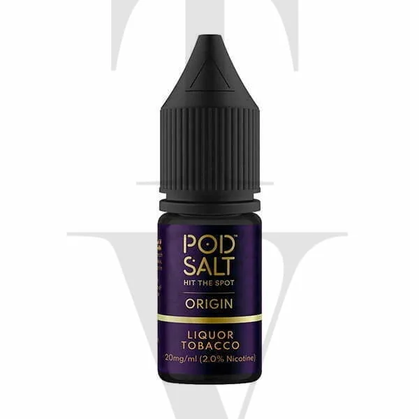 POD SALT ORIGIN LIQUOR TOBACCO NIC SALT E-LIQUID
