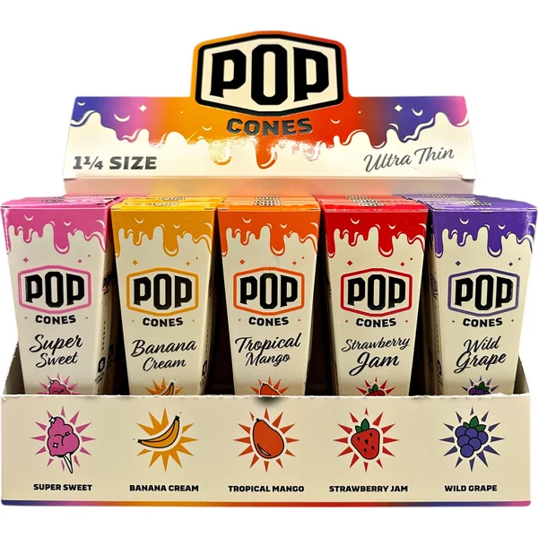 Pop Cones Ultra Thin 1 1/4 Variety
