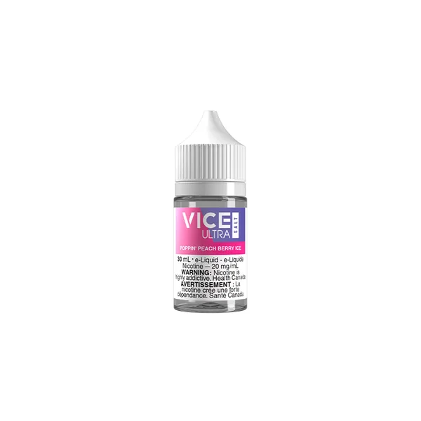 POPPIN' PEACH BERRY ICE BY VICE ULTRA SALT [AB]