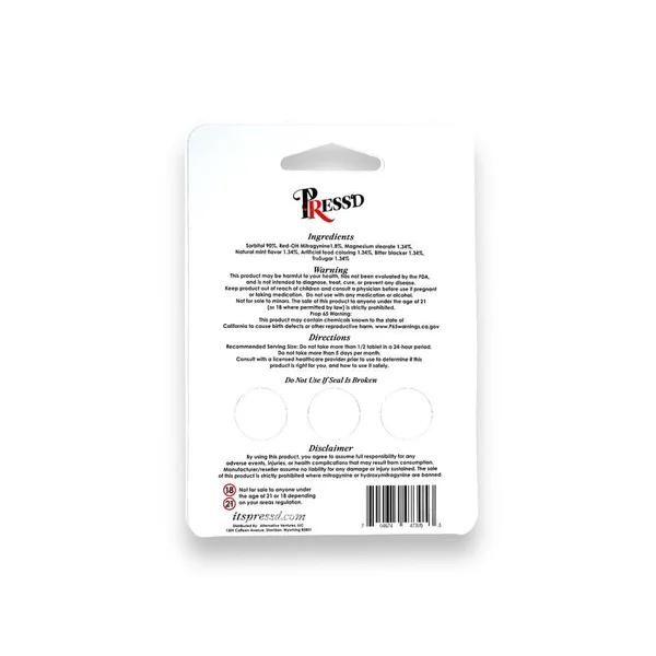 PressD Red OH Tablets 18mg 3ct (SINGLE) - Image 2