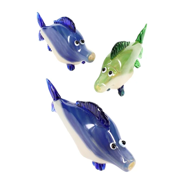 Primate Glass Fish Hand Pipe “Reef Runner” – Silver Fumed – Assorted Colors