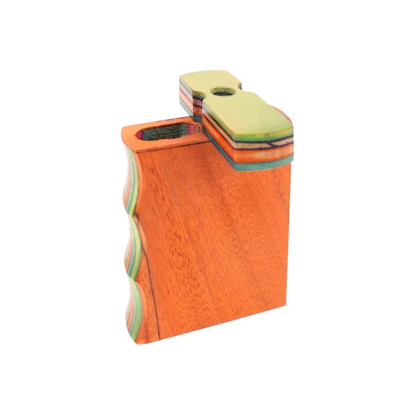 Primate Glass Multicolor Layered Wood Dugout “Mini Rainbow Rail” – 3″ – Assorted Colors - Image 2