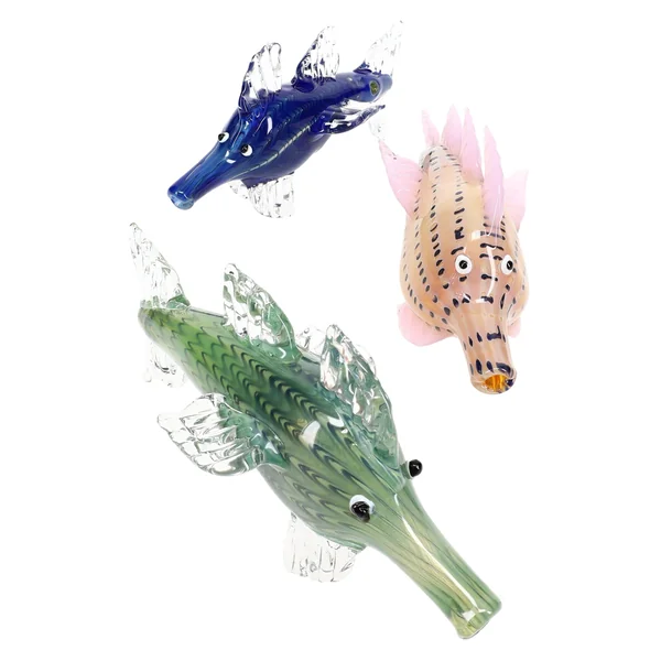 Primate Glass Silver Fumed Color-Changing Glass Shark Pipe “Reef Ripper” – Assorted Colors