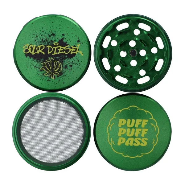 Puff Puff Pass Sour Diesel 55mm 3-Stage Grinder - Image 3