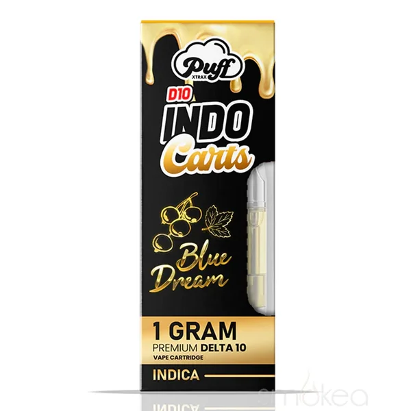Puff Xtrax 1g Delta 10 Indo Carts Vape Cartridge - Blue Dream