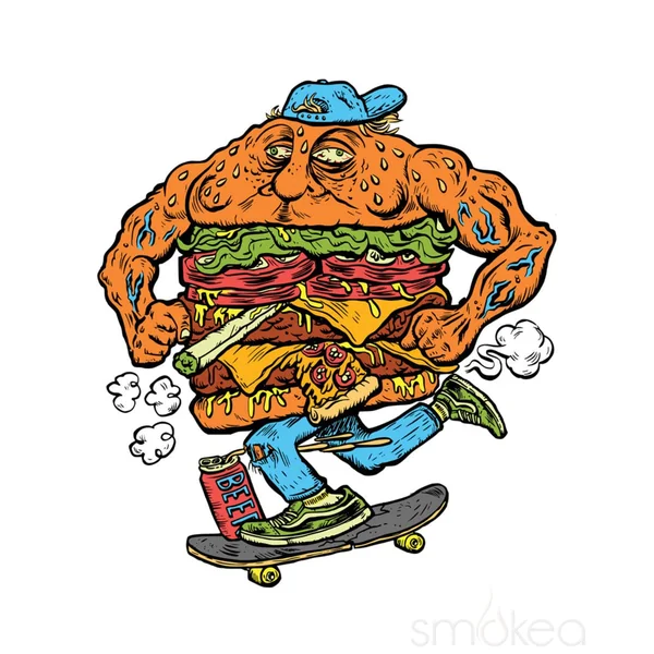Pulsar 10" Bottoms Up "Skateburger" Bong - Image 3