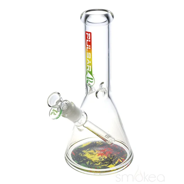 Pulsar 10" Bottoms Up "Zion Lion" Bong