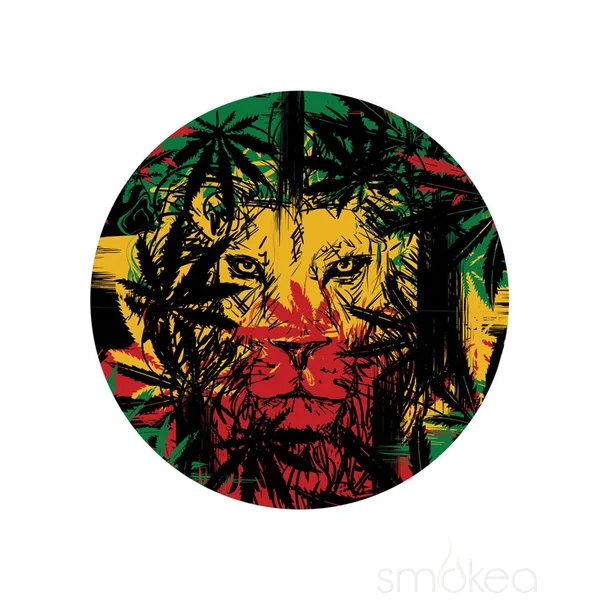 Pulsar 10" Bottoms Up "Zion Lion" Bong - Image 3