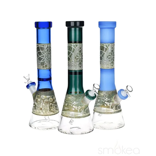Pulsar Alien Cosmos Etched Beaker Bong