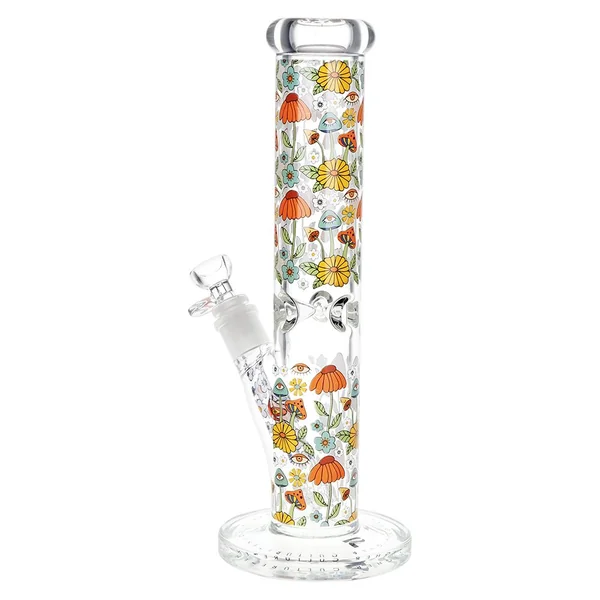 Pulsar Design Series Straight Tube Glass Water Pipe - Flower Vision / 12" / 14mm F - Image 2