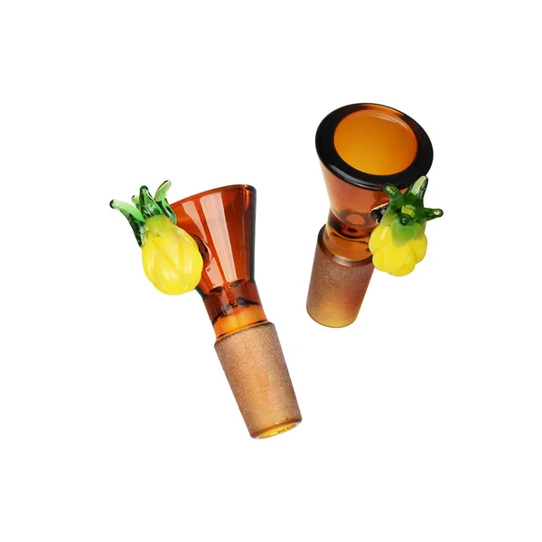 Pulsar Fruit Series Pineapple Express Herb Pipe Glow Duo - 10" / 14mm F - Image 4