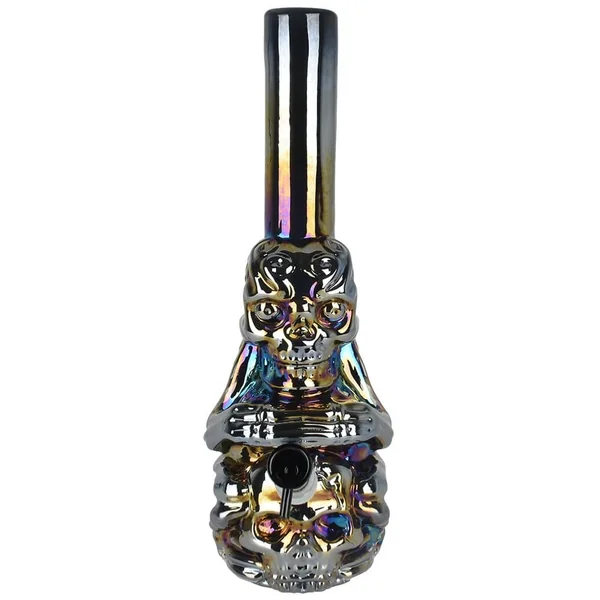 Pulsar Iridescent Crouching Skeleton Soft Glass Bong - Image 2