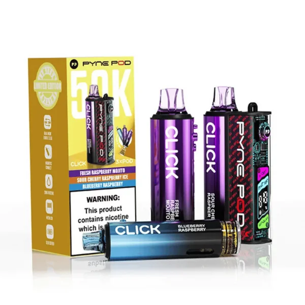 Pyne Pod Click 50k Prefilled Pod Kit Raspberry Edition