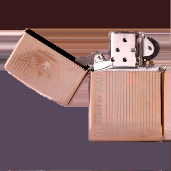 Queen of Bud Rose Quartz Vertical Flame Zippo - Image 2