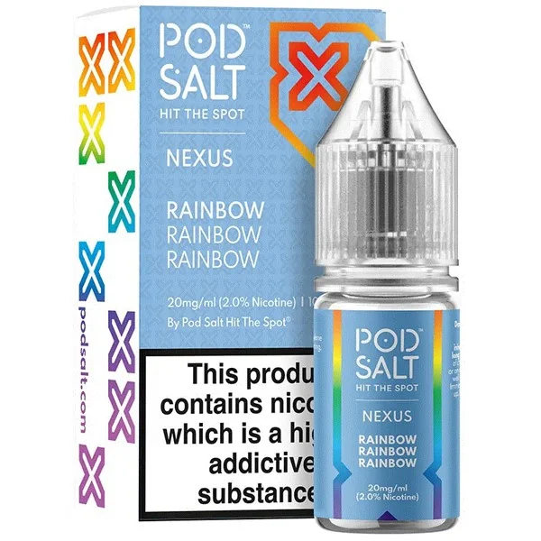Rainbow Nic Salt E Liquid 10ml By Pod Salt Nexus