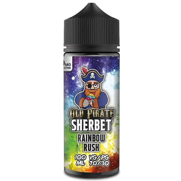 Rainbow Rush E Liquid 100ml by Old Pirate Sherbet