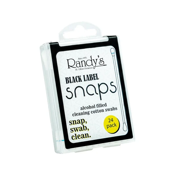 Randy's Black Label Snaps Alcohol Filled Cotton Swabs 24ct