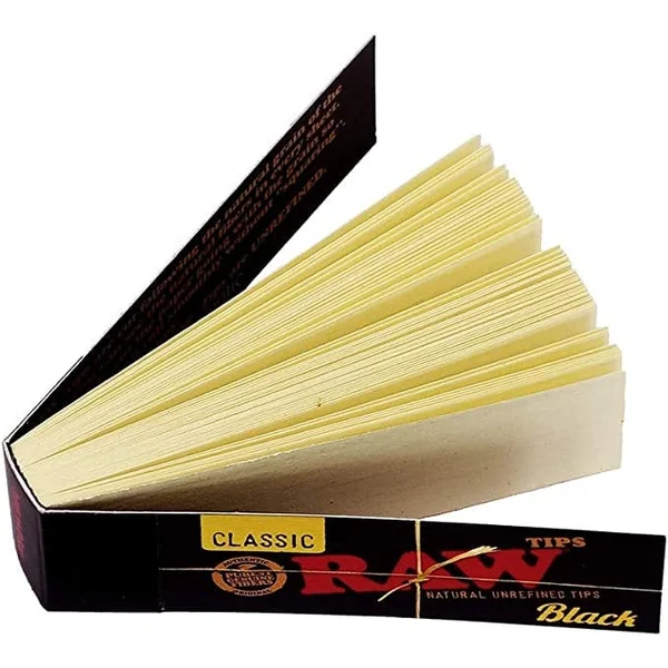 Raw Black Paper Tips - Natural Unrefined - Image 2