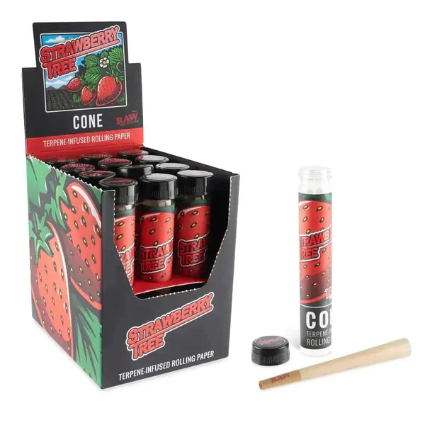 RAW Classic Cones Strawberry Tree/ Terpene Infused 12pk