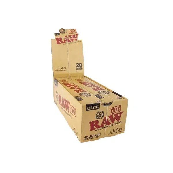 Raw Classic Lean Pre-Rolled Cones - 12pk Box