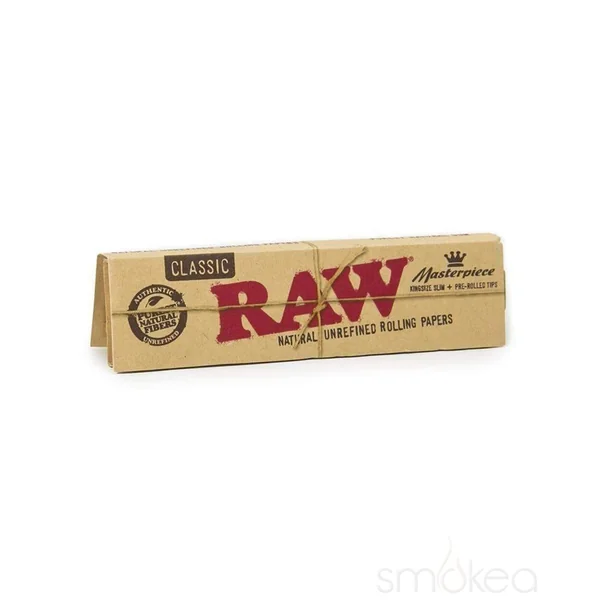 Raw Classic Masterpiece King Size Slim Papers w/ Pre-Rolled Tips