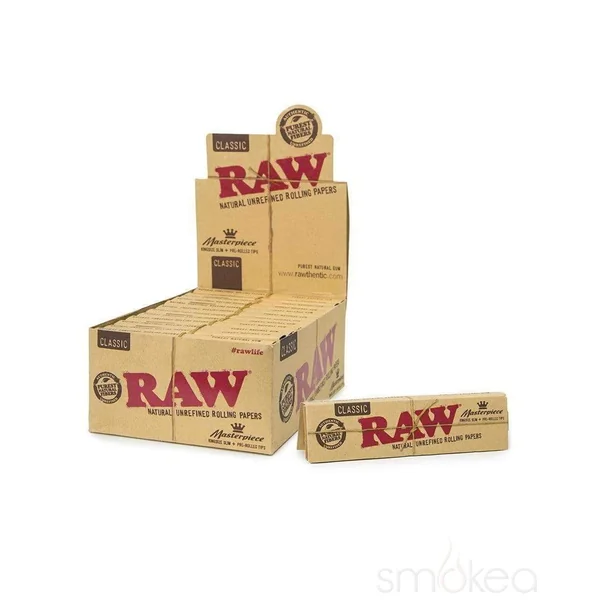 Raw Classic Masterpiece King Size Slim Papers w/ Pre-Rolled Tips - Image 2