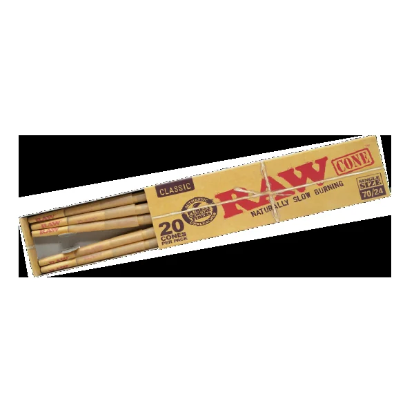 RAW Classic Single Size 70/24 Cones 20pk