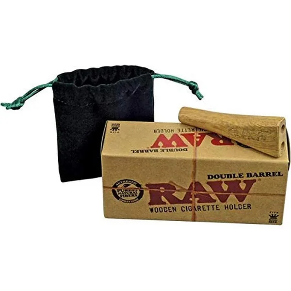 RAW Double Barrel Wooden Cigarette Holder (King Size) - Image 4